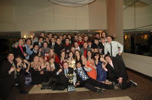 L'équipe de la Faculté de sciences et de génie a célébré sa victoire à Montréal, le 7 janvier.