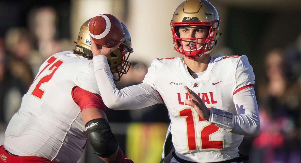 Arnaud Desjardins, du club de football Rouge et Or de l'Université Laval.