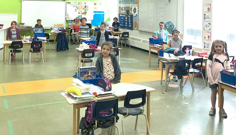 La classe de maternelle de Madame Marie-Hélène, à l'École Chabot.