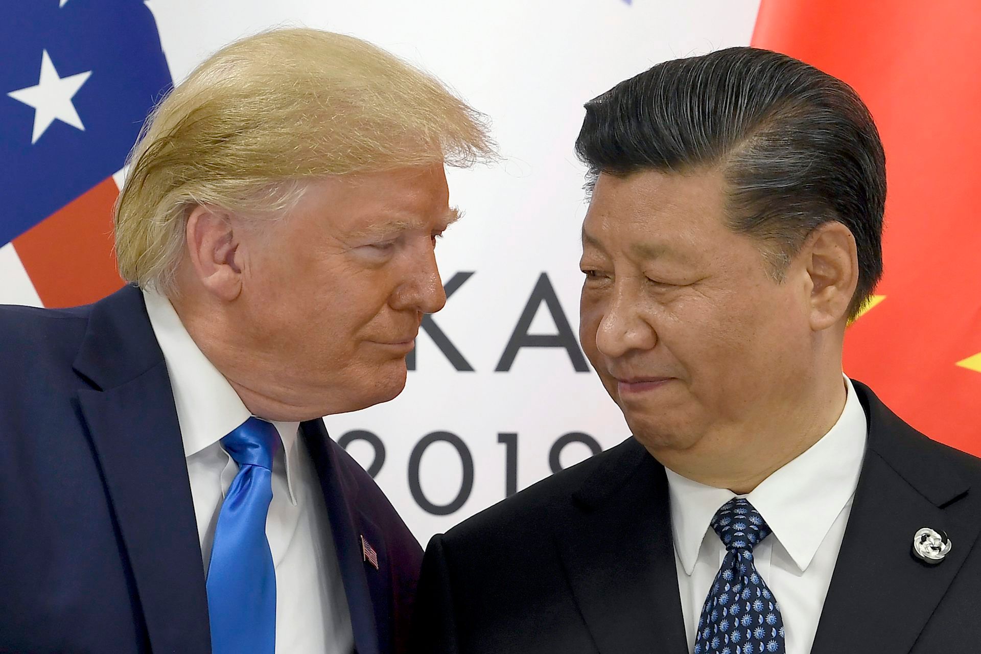 Donald Trump et Xi Jinping lors du sommet du G20 à Osaka en 2019. 