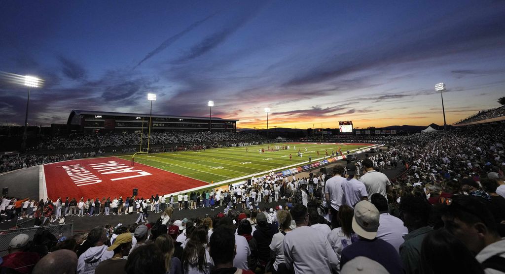Le Stade Stade TELUS-Université Laval, lors du match du 9 septembre 2023, opposant le Rouge et Or aux Redbirds de l'Univdersité McGill.