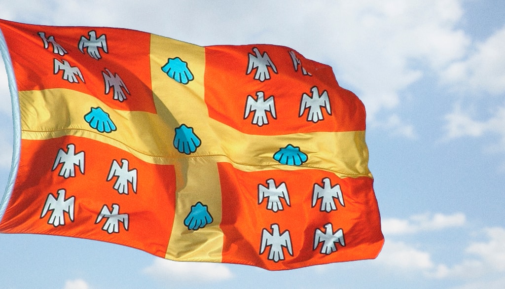 Drapeau de l'Université Laval.