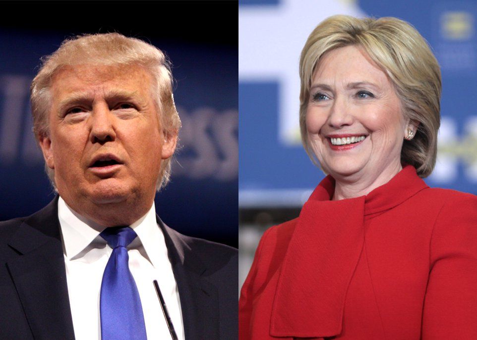 Magnat milliardaire de l'immobilier, animateur de télévision, Donald Trump fait peu de cas de la rectitude politique. Ponctuée de nombreuses polémiques, sa campagne est teintée de populisme. Si elle est élue présidente, Hillary Clinton, première dame des États-Unis sous Bill Clinton et secrétaire d'État sous Barack Obama, deviendra la première femme à occuper ce poste prestigieux dans l'histoire des États-Unis.