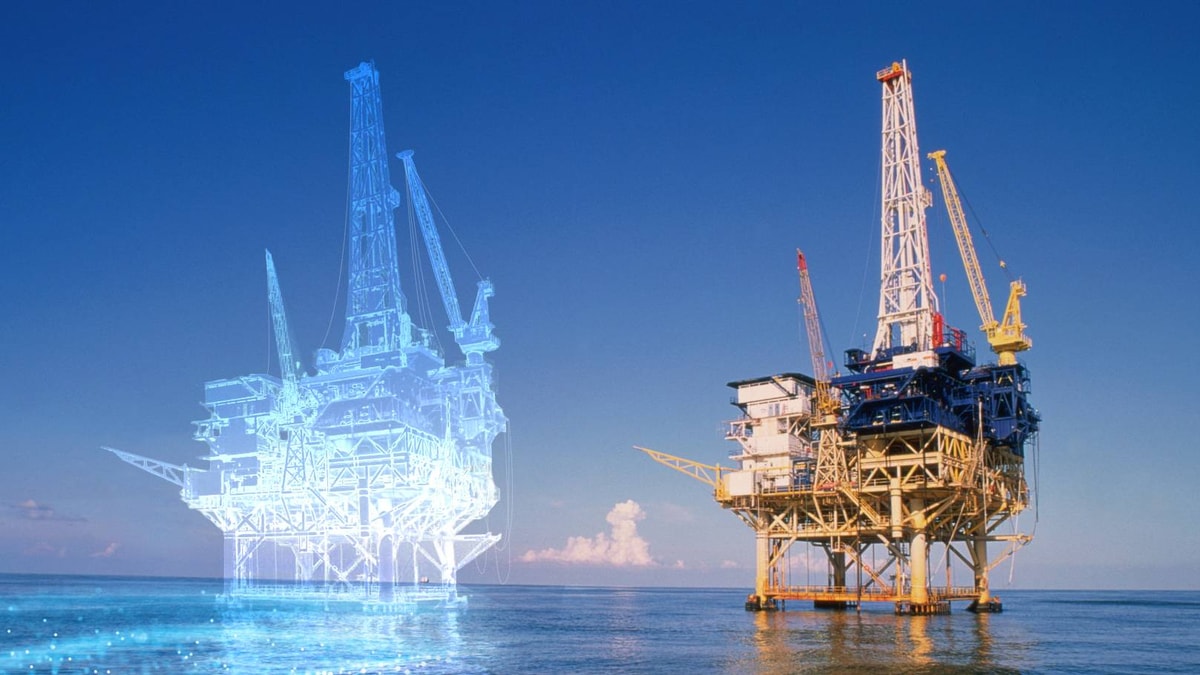 Une centrale pétrolière et sa jumelle numérique