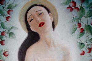 Détail de Vierge aux cerises, d'Andréanne Samson