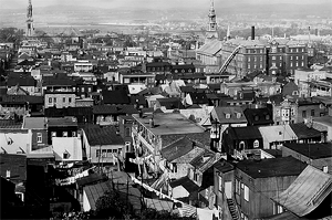 Vue du quartier Saint-Sauveur vers 1940.
