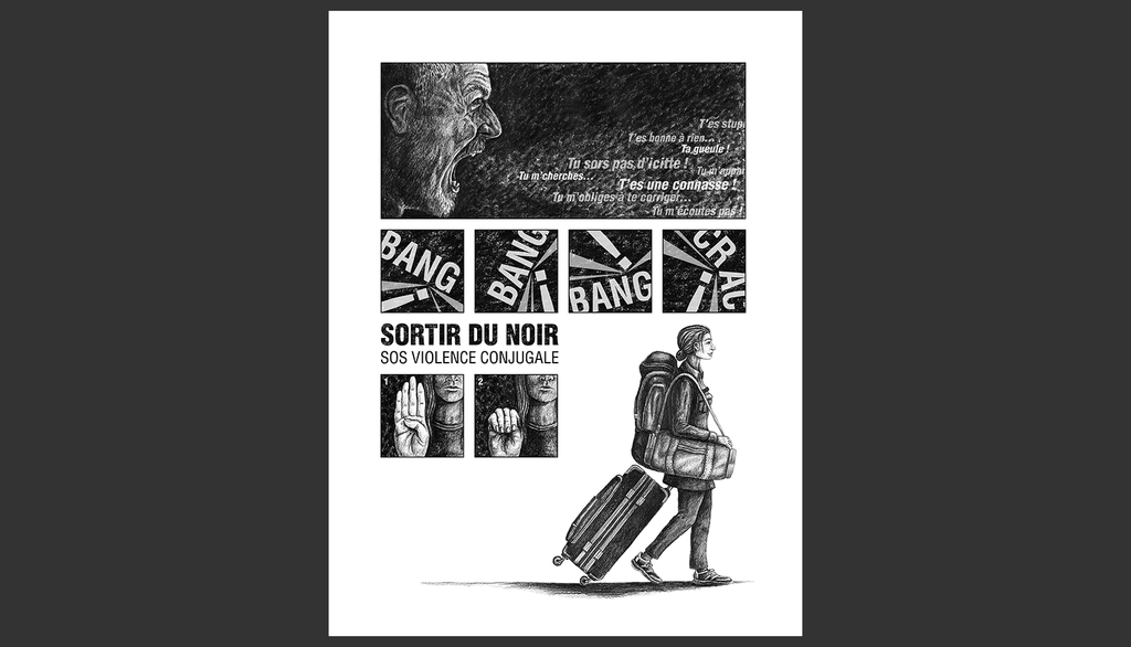 L'affiche Sortir du noir, du chargé d’enseignement Stéphane Vallée, prend une tout autre dimension avec Artivive. À découvrir sur place!