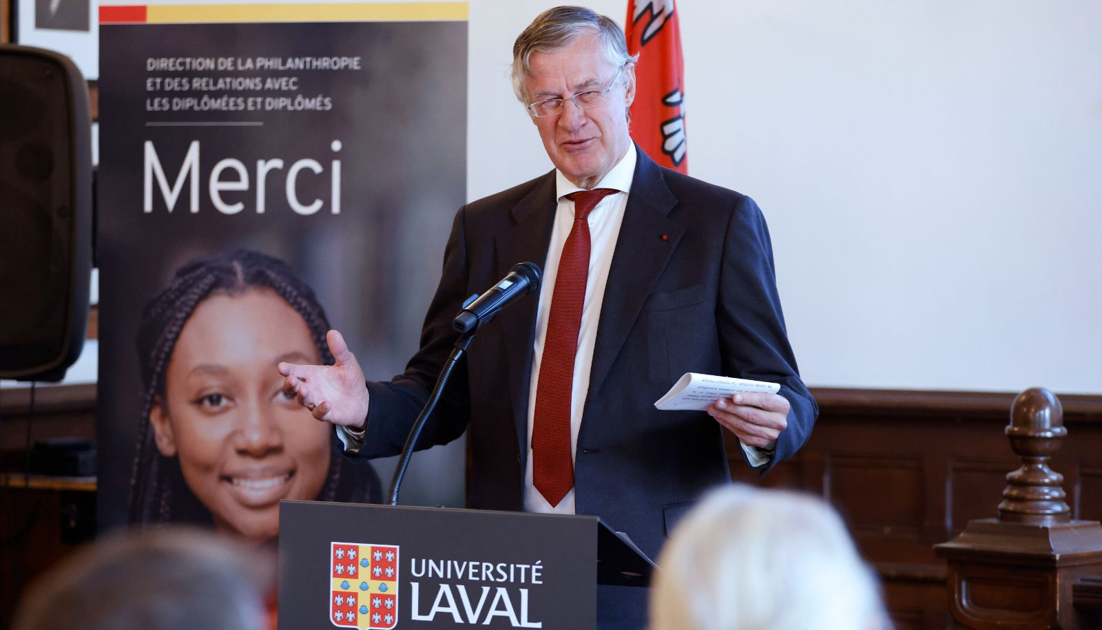 Frederik Paulsen lors de son allocution au Cercle de la Garnison de Québec