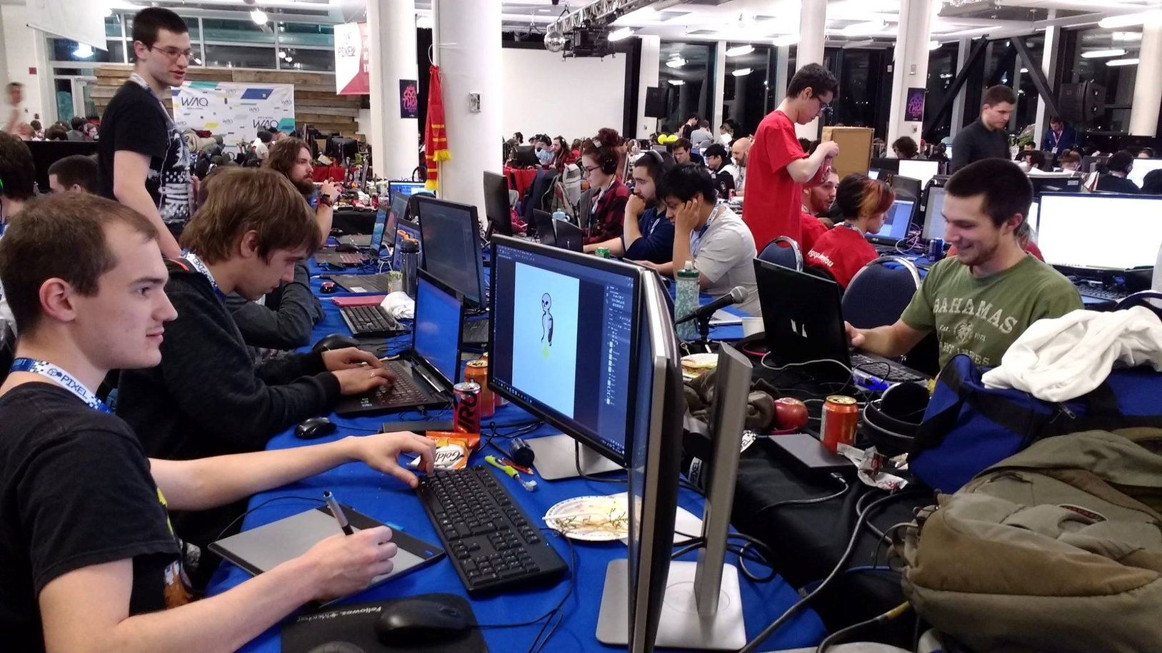 <p>Des étudiants de l’Université Laval ont pris part, en 2017, au Pixel Challenge du WAQ (Web à Québec), un concours de création de jeux vidéo.</p>