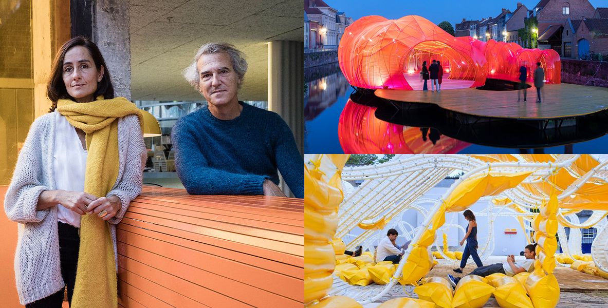 Les architectes Lucía Cano et José Selgas. Leur firme SelgasCano se concentre sur l'utilisation de la polychromie, l'exploration créative de nouveaux matériaux et la relation entre l'architecture et son paysage environnant.