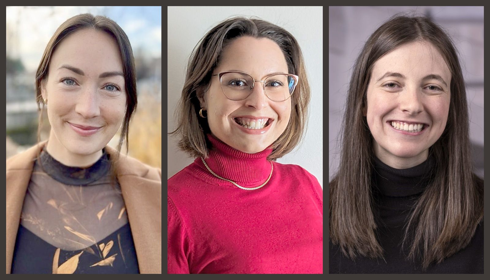 <p>Charlotte Carrier-Belleau (Doctorat en biologie), Janie Perron (Maîtrise en communication publique avec mémoire) et Océanne Guyon (Maîtrise en administration des affaires).</p>