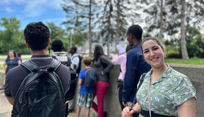 <p>Khiry Alissa est arrivée à Québec le 1<sup>er</sup> août. Elle visitait le campus pour la première fois cette semaine.</p>