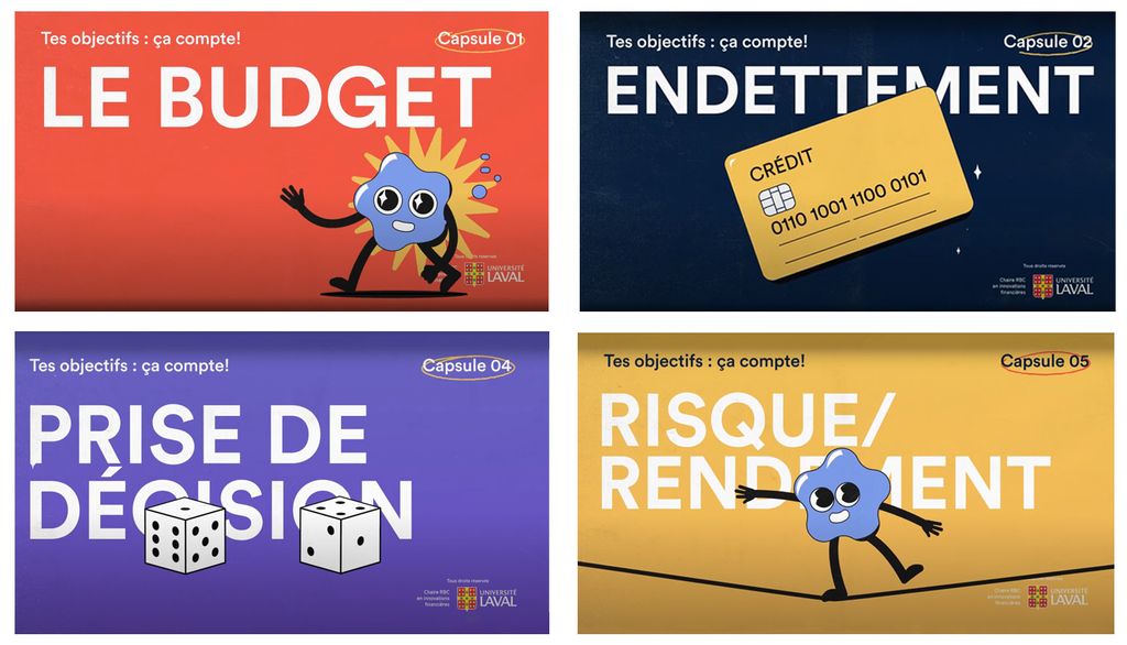 Le projet de recherche s’appuie sur une enquête en ligne de 109 questions accompagnées d’un glossaire de 21 termes financiers comme bourse, fonds de pension et rendement, et de dix courtes capsules vidéo sur les principaux principes des finances personnelles.