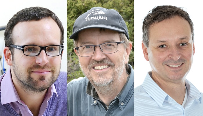 <p>Les professeurs Jean-Michel Lemieux et Richard Fortier, du Département de géologie et de génie géologique, ainsi que David-Laurance Nadeau, responsable facultaire des technologies de l’information et soutien pédagogique à la FSG, ont notamment contribué au succès de ce projet.</p>