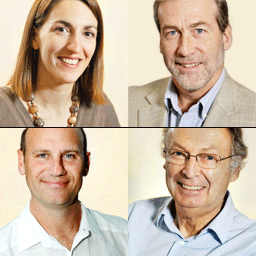 Les quatre premiers blogueurs de Contact: Colette Brin, Paul Boisvert, Frank Pons et Simon Langlois.