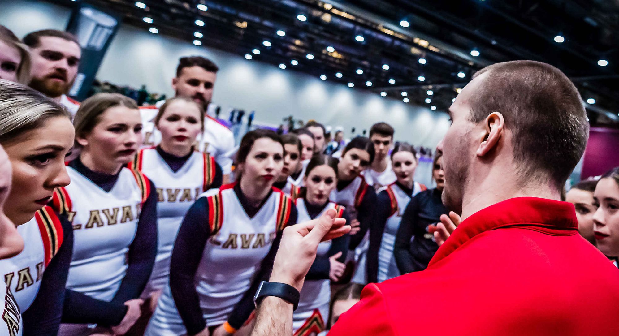 L'équipe de cheerleading Rouge et Or.