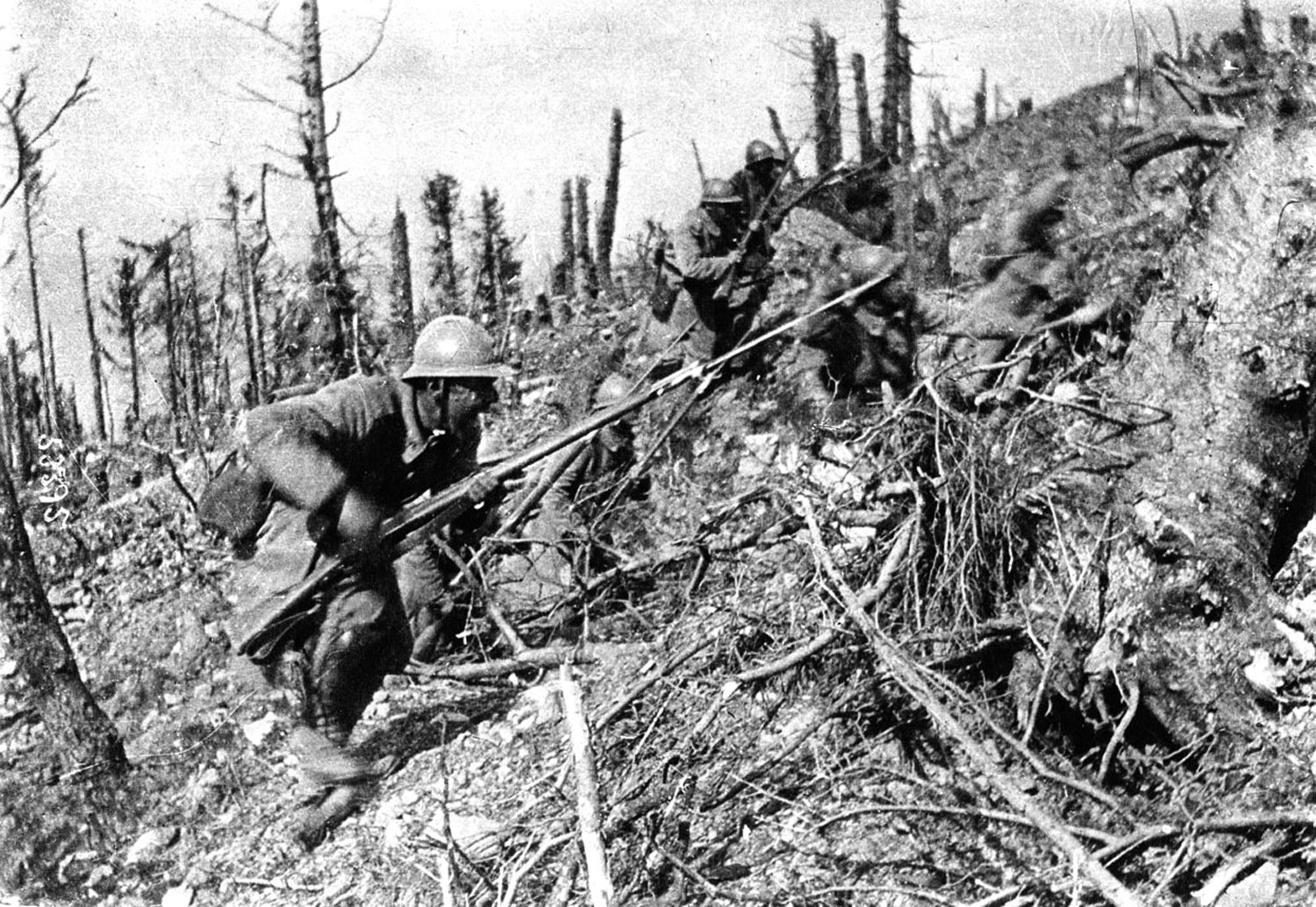 assaut à flanc de montagne