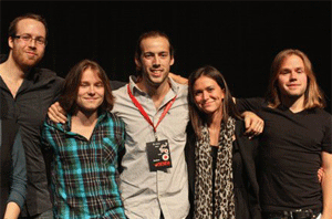 Les membres d'Équinoxe: Jean-François Breton, Julien Poirier Godon, François Lord, Margaux Sauvé-Bergeron et Antoine Poirier Godon.