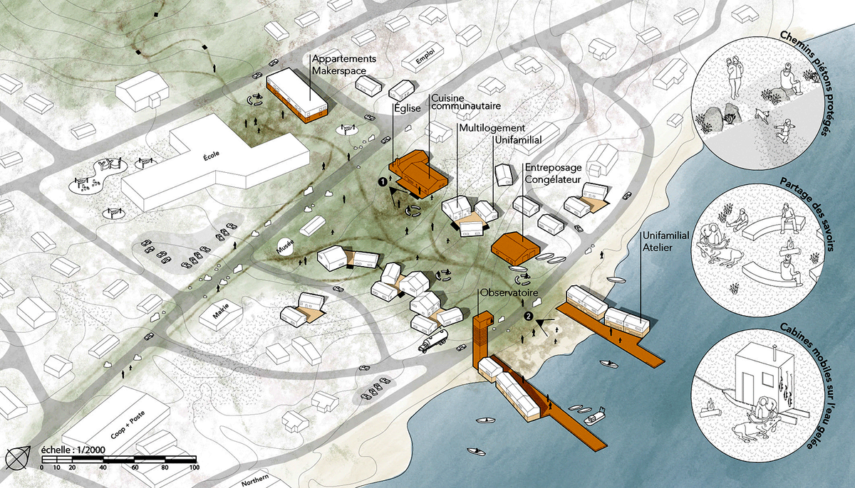Petite section de l'esquisse présentée par les étudiantes au Concours international arturbain.fr