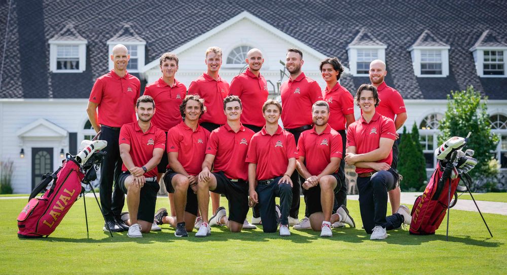 L'équipe de golf masculine Rouge et Or 2022-2023.