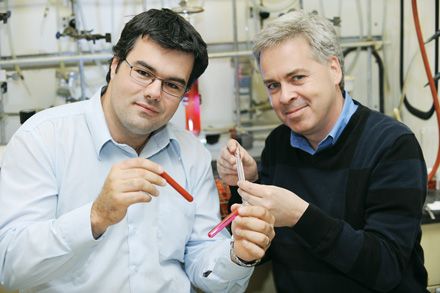 <p>Jean-François Morin et Mario Leclerc: «L'objectif est de porter l'efficacité énergétique à 15 %, mais déjà, à 6 %, nous avons une filière économiquement rentable».</p>