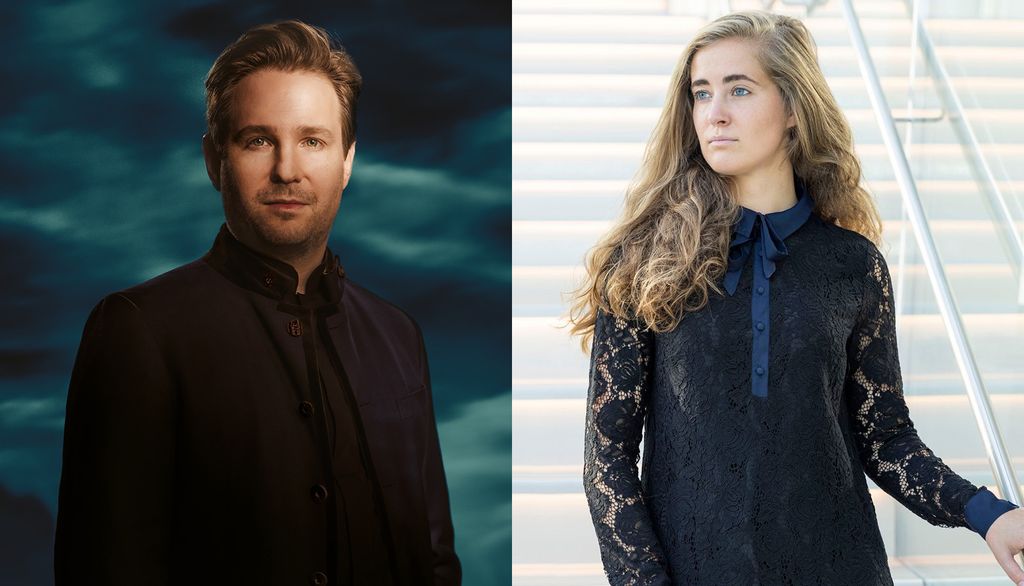 Clemens Schuldt, directeur musical de l'OSQ, et Marie-Claire Cardinal, assistante-cheffe en résidence