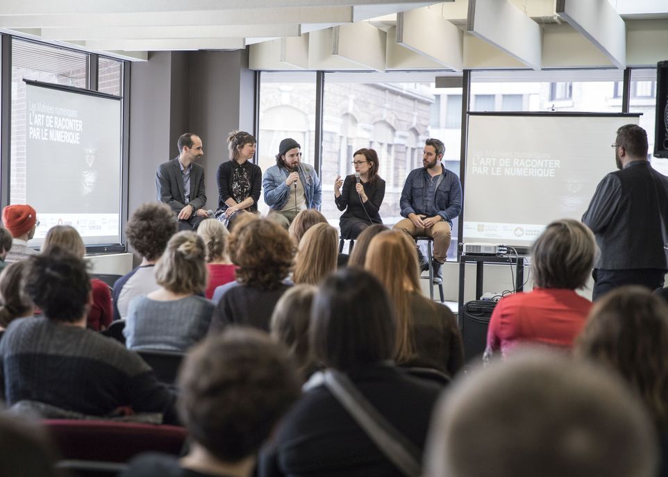 René Audet, Anne-Josée Lacombe, Bruno Marchand, Élisabeth Mercier et Samuel Matteau sont respectivement professeur en littérature, responsable de la médiation numérique au Musée national des beaux-arts du Québec, réalisateur chez Kabane, professeure en sociologie et cinéaste.