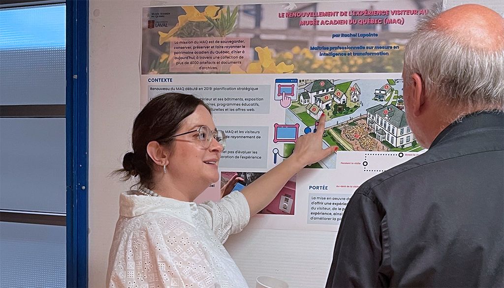 <p>Le projet d’intervention de Rachel Lapointe porte sur le renouvellement de l’expérience visiteur au Musée acadien du Québec. Il vise à mettre en place un parcours expérientiel adapté aux différents types de visiteurs.</p>