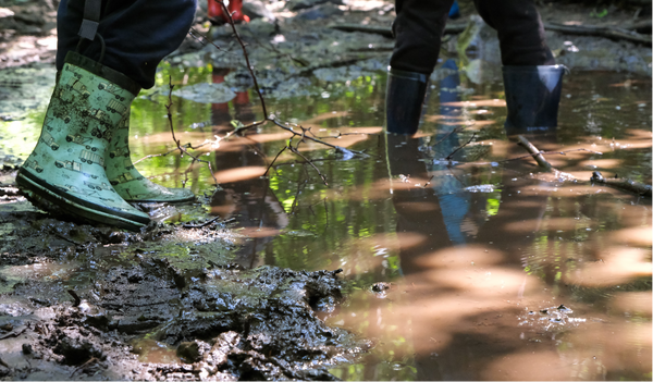 <p>Patauger dans la boue et manipuler des branches de façon encadrée et éducative font partie de cette approche. </p>