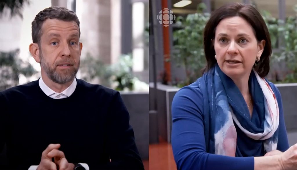 <p>Le professeur Marc Brisson et l’épidémiologiste Mélanie Drolet, du Centre de recherche du CHU de Québec-Université Laval</p>