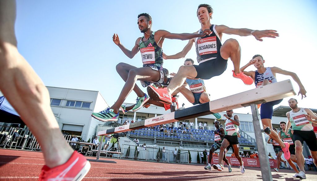 Jean-Simon Desgagnés, du club d'athlétisme Rouge et Or de l'Université Laval.
