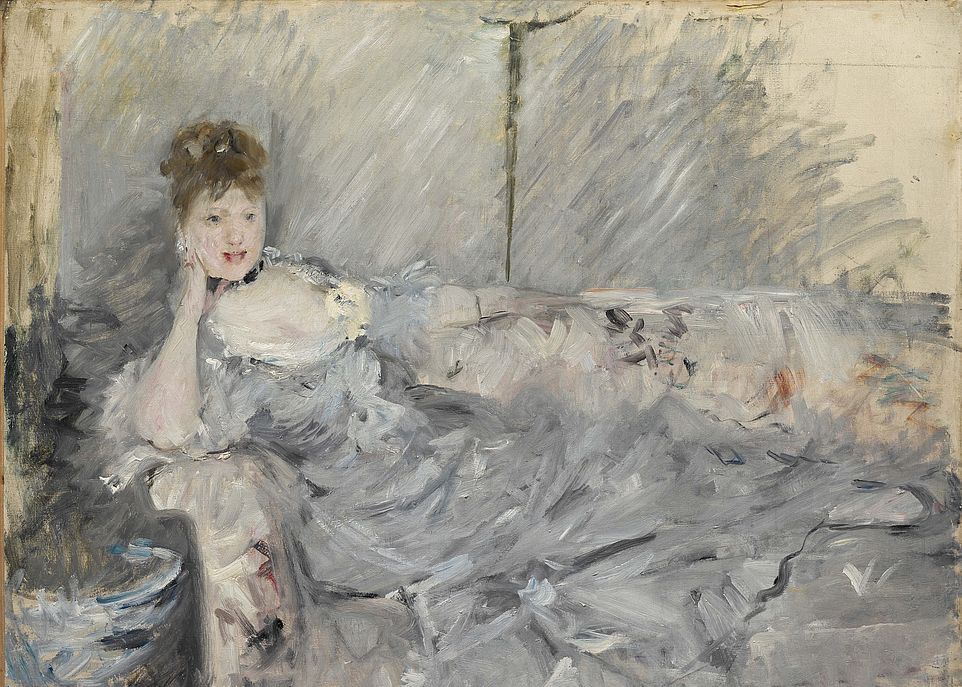 <p>Berthe Morisot, Jeune femme en gris étendue (détail), 1879. Huile sur toile, 60 x 73 cm. Collection particulière, Paris.</p>