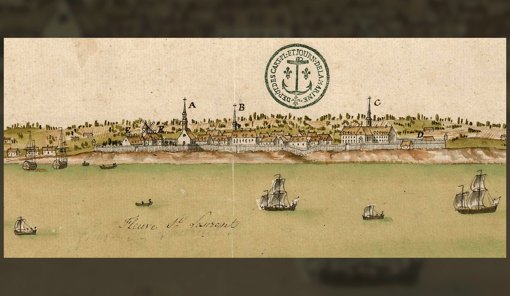 Vue de la ville des Trois-Rivières en Canada, Chaussegros de Léry, 1721