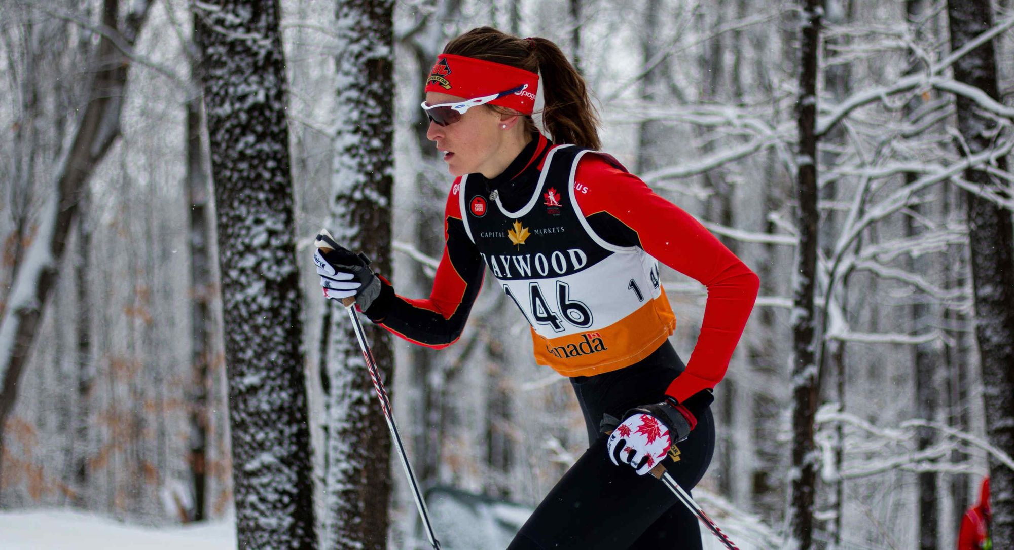 Andrée-Anne Théberge, étudiante-athlète de l’équipe de ski de fond Rouge et Or