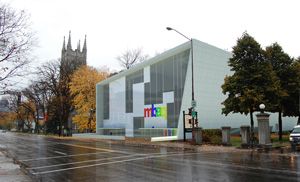 Le projet de Francis Falardeau-Laperle se développe selon différents pôles, comme l'église Saint-Dominique et la tour du pavillon Charles-Baillairgé.