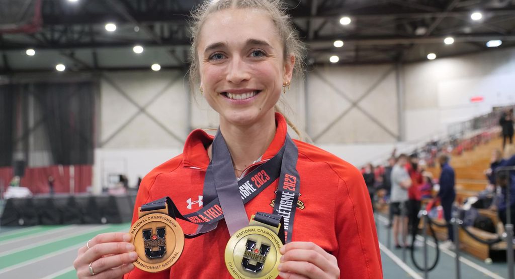 Emma Dagenais, du club d'athlétisme Rouge et Or de l'Université Laval.
