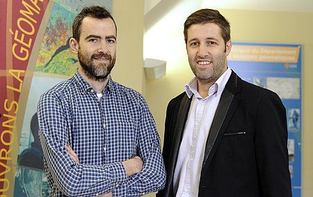Le mentoré Philippe Girard en compagnie de son mentor François Harvey.