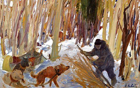 Prolifique, l'artiste René Richard a su exprimer, par ses toiles, son amour des grands espaces et de la vie en forêt.