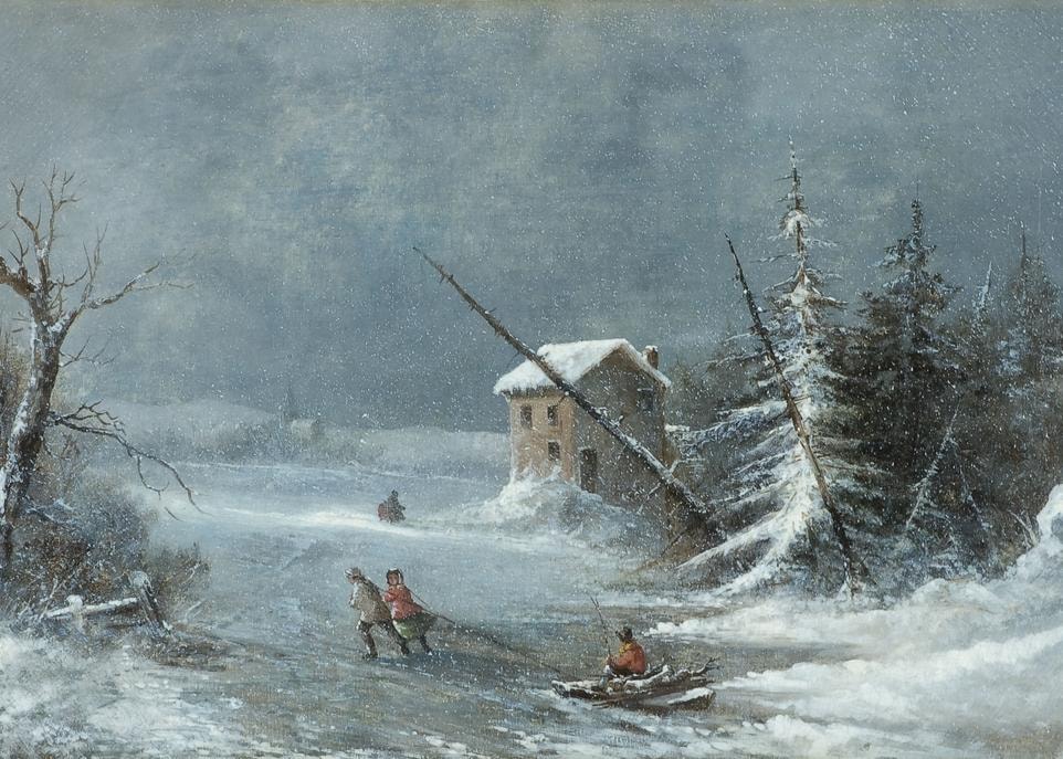 The blizzard, de Cornelius Krieghoff
