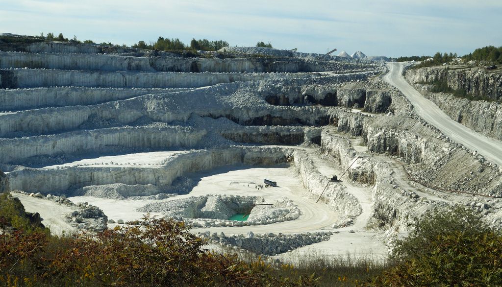 <p>Une mine de calcium à ciel ouvert. L’une des épreuves remportées par la délégation de l'Université Laval consistait à concevoir en quatre heures un site minier à ciel ouvert.</p>