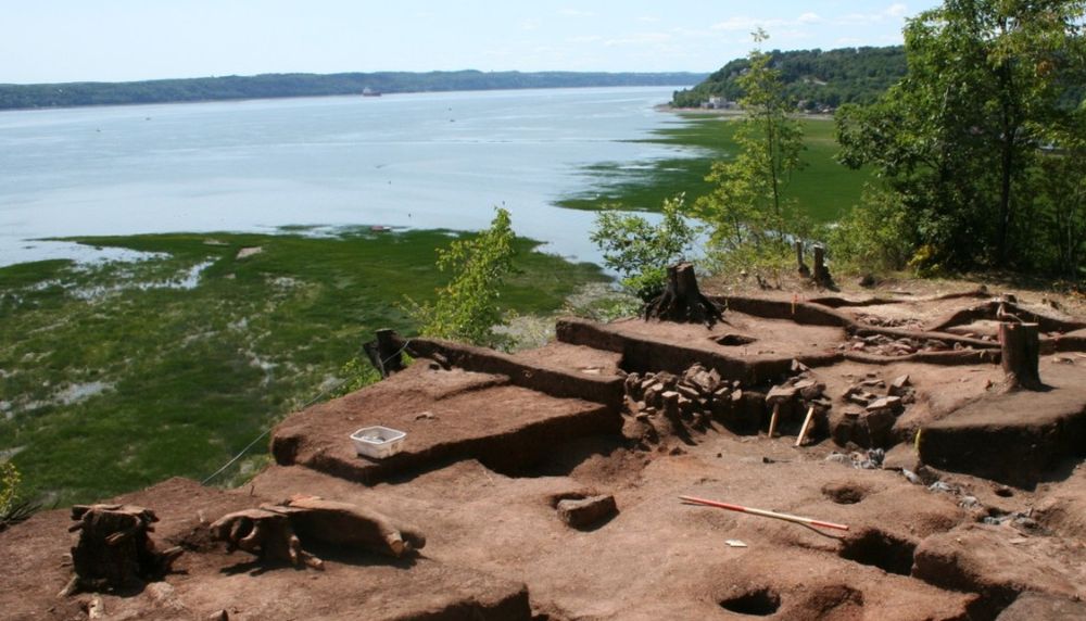 <p>Vue de la partie sud du site de fouilles archéologiques, été 2010</p>