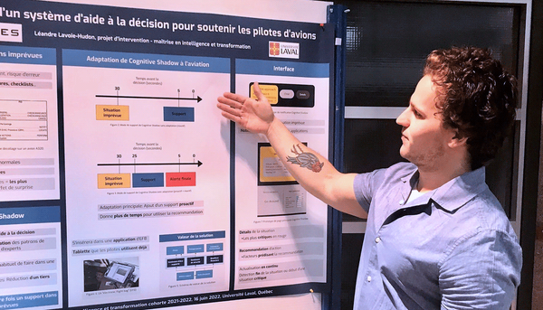 Le projet d’intervention de Léandre Lavoie-Hudon avait pour objectif d’adapter un système d’aide à la décision préexistant au contexte de l’aviation.