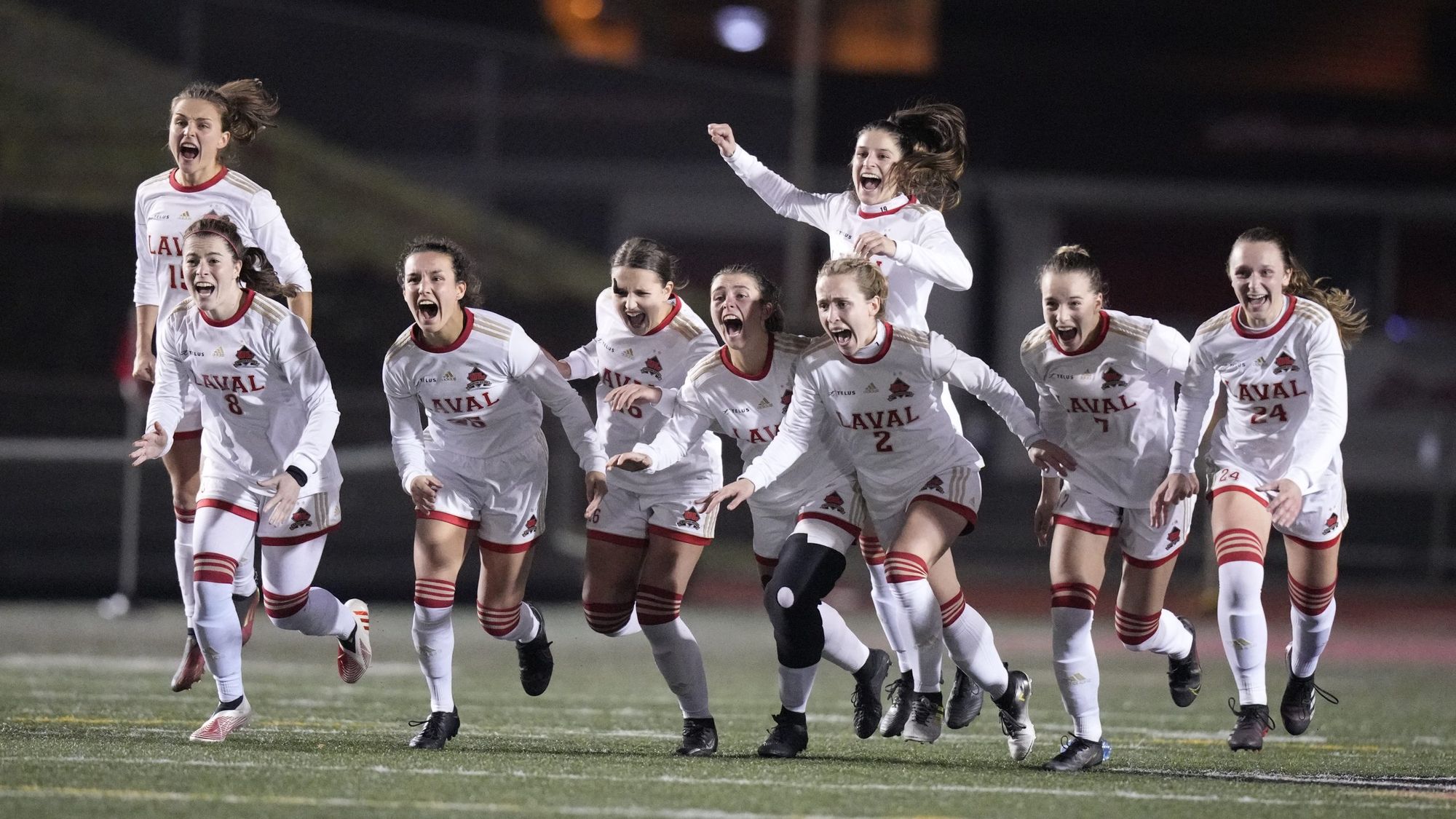 <p>Le club de soccer féminin Rouge et Or de l'Université Laval.</p>