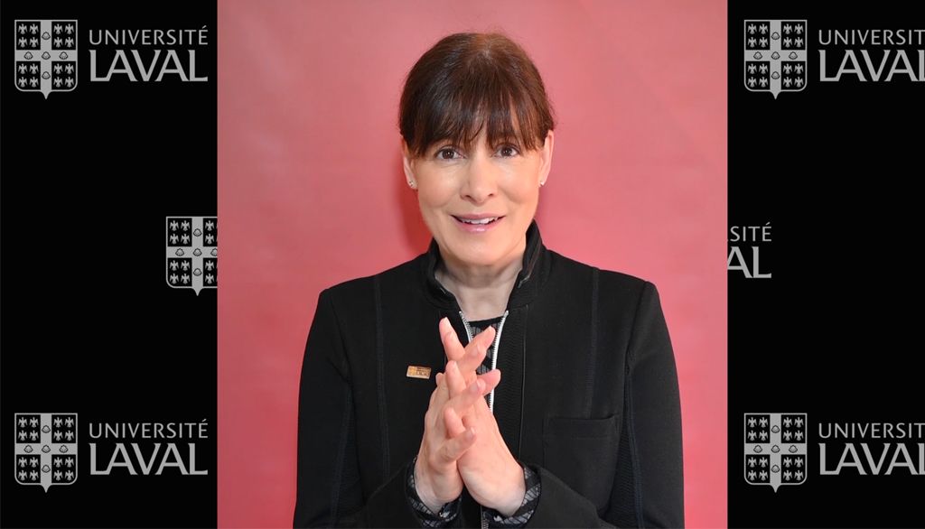 La rectrice de l'Université Laval, Sophie D'Amours, s'adresse à la communauté universitaire