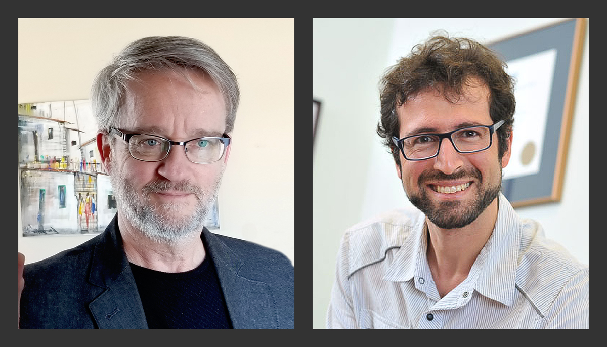 Luc Bégin (à gauche), professeur à la Faculté de philosophie, et Richard Khoury, professeur à la Faculté de sciences et de génie