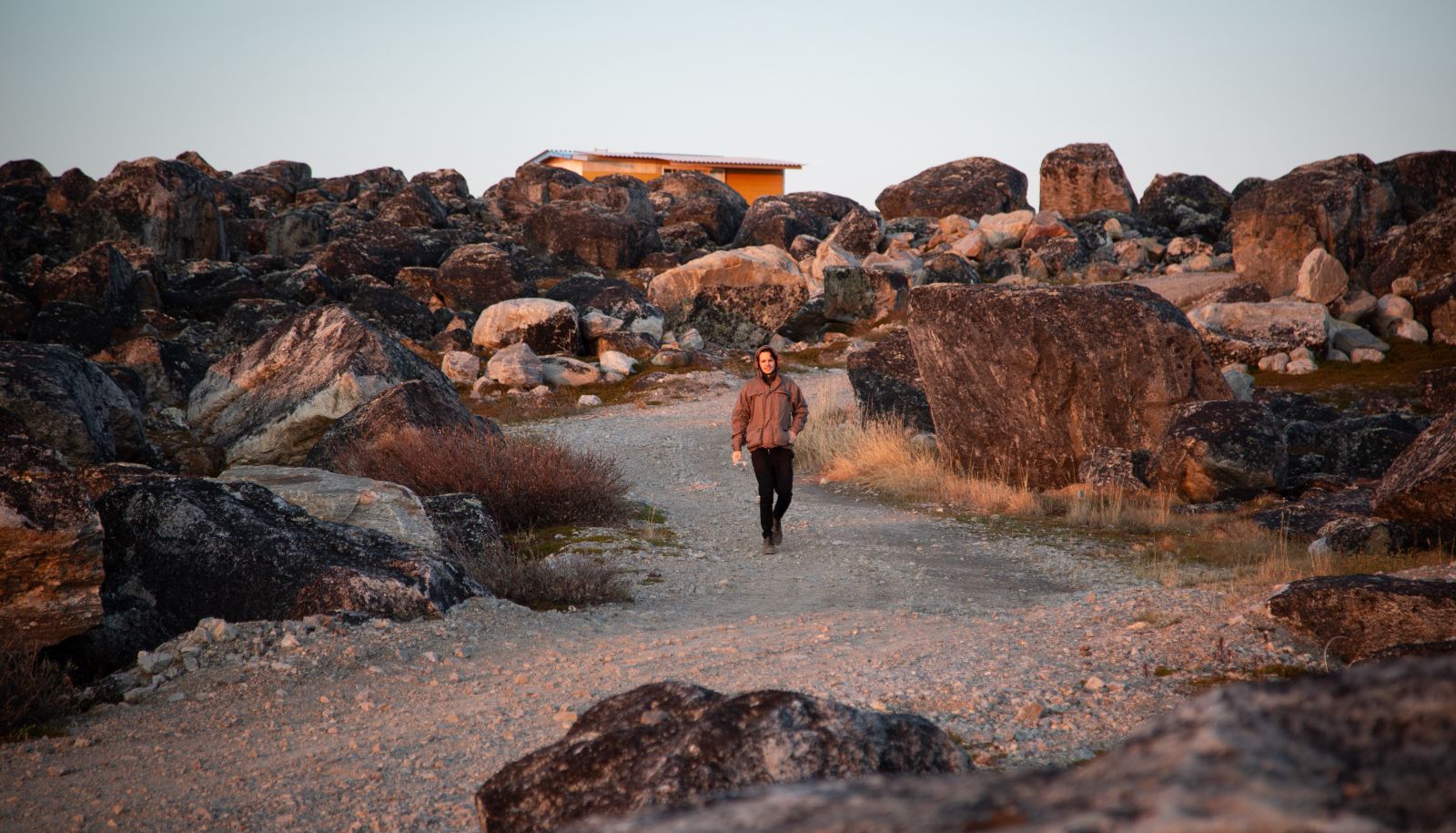 Samuel Boudreault lors d'un séjour de recherche au Nunavik en juin dernier