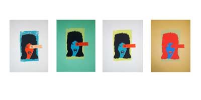 <p>Eighties, sérigraphie sur papier de Patrick Dubé</p>