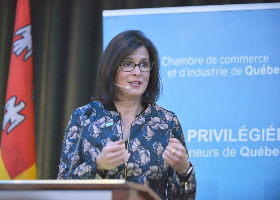 Invitée par la Chambre de commerce et d'industrie de Québec, la rectrice a présenté sa vision du développement économique de la région.