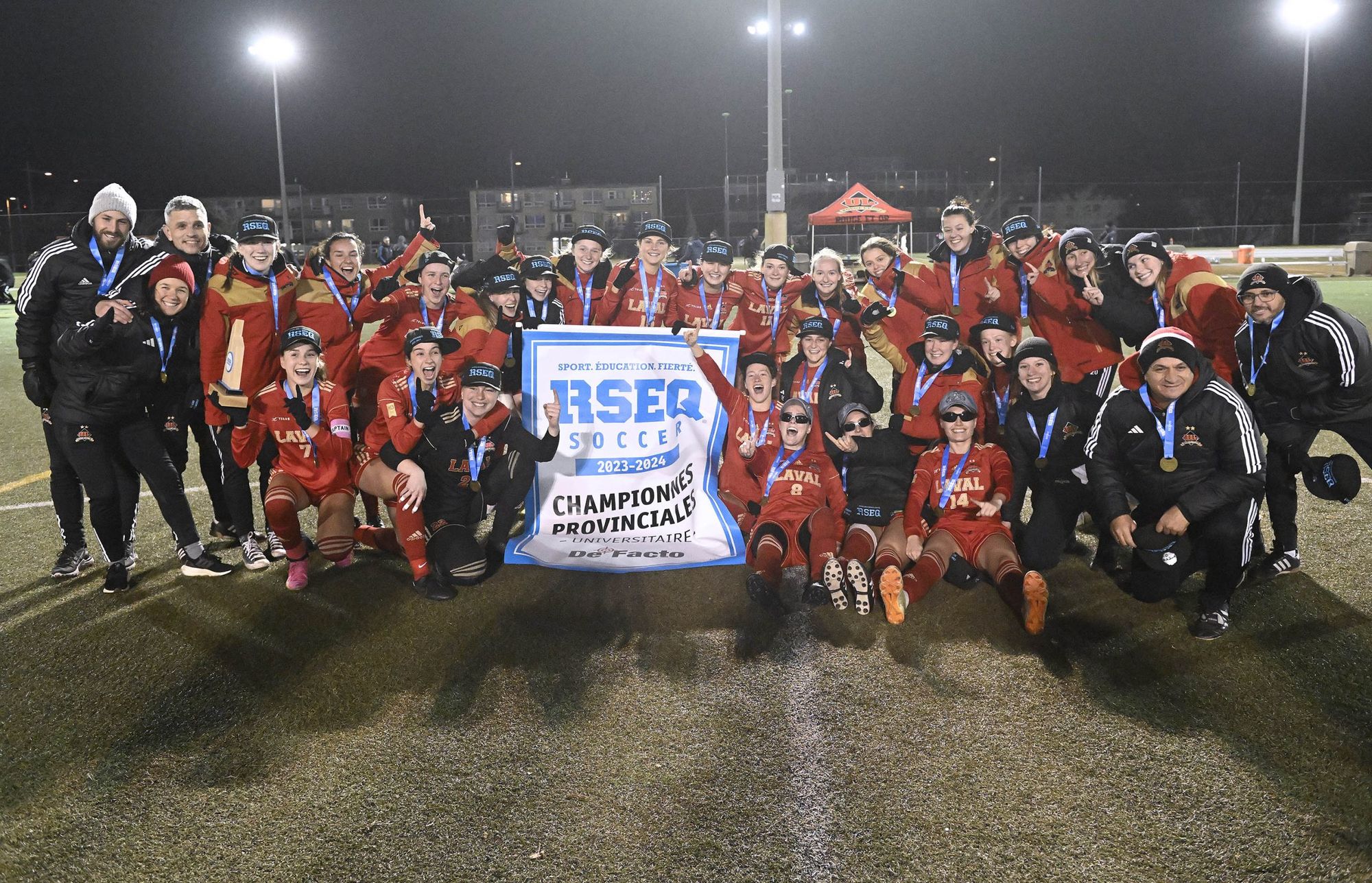 <p>Le club de soccer féminin Rouge et Or de l'Université Laval a remporté le 10e championnat provincial de son histoire</p>