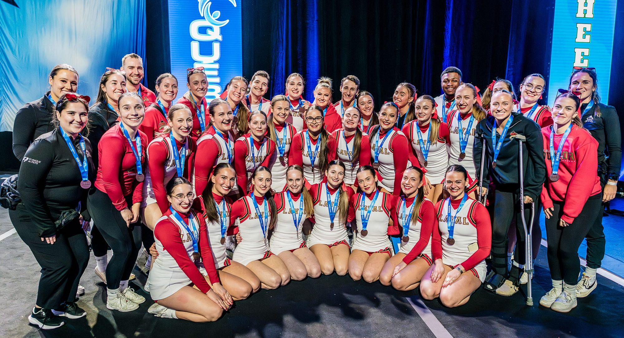 <p>L’équipe de cheerleading Rouge et Or de l'Université Laval.</p>